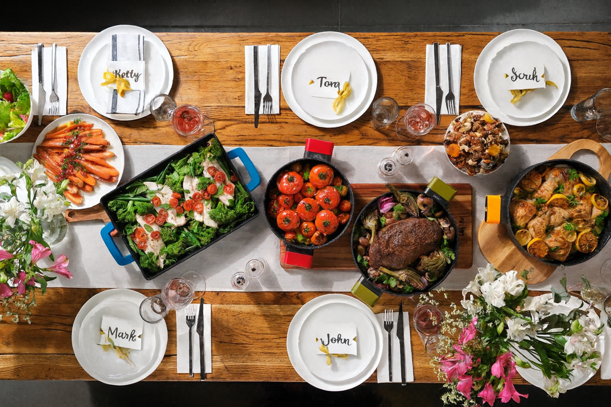 5. הוספת פריטים אישיים ומעוררי תגובה. שולחן חג על פי רשת סולתם, (צלם: אנטולי-מיכאלי)