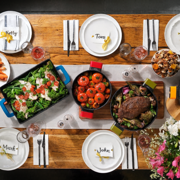 5. הוספת פריטים אישיים ומעוררי תגובה. שולחן חג על פי רשת סולתם, (צלם: אנטולי-מיכאלי)