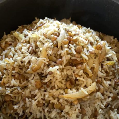 אורז עם עדשים ומאש