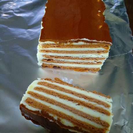 עוגת ביסקוויטים - משולשת פסים ורגילה 2